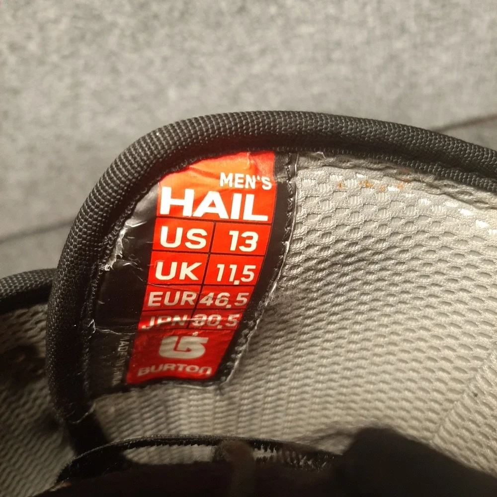 Burton Hail Snowboard Boots Imprint 3 Black Green US 13 READ